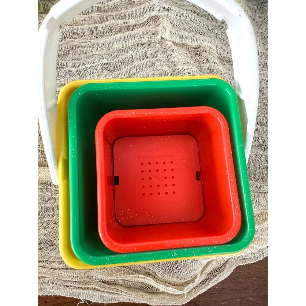 Fisher Price Stacking Blocks vintage nesting activity‎ 1007 1986